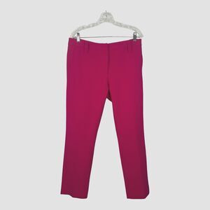 Paige Pants Size 10 Cropped Straight Fuchsia Color